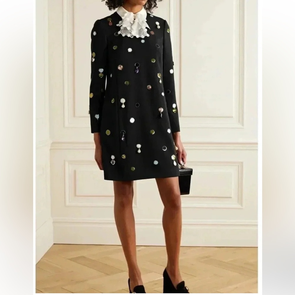 Tory Burch Dress Convertible Jewel-Embroidered Shift Dress - NWT